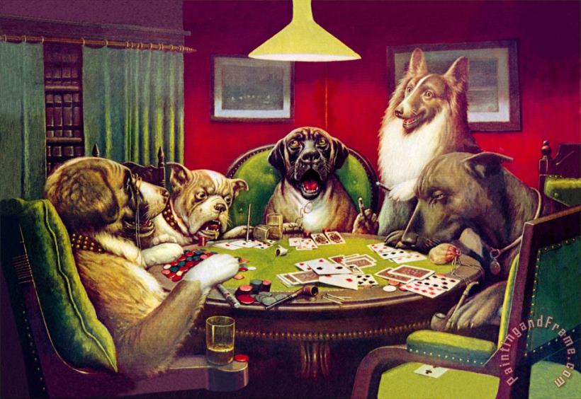 cassius marcellus coolidge Waterloo Dogs Playing Poker Art Painting