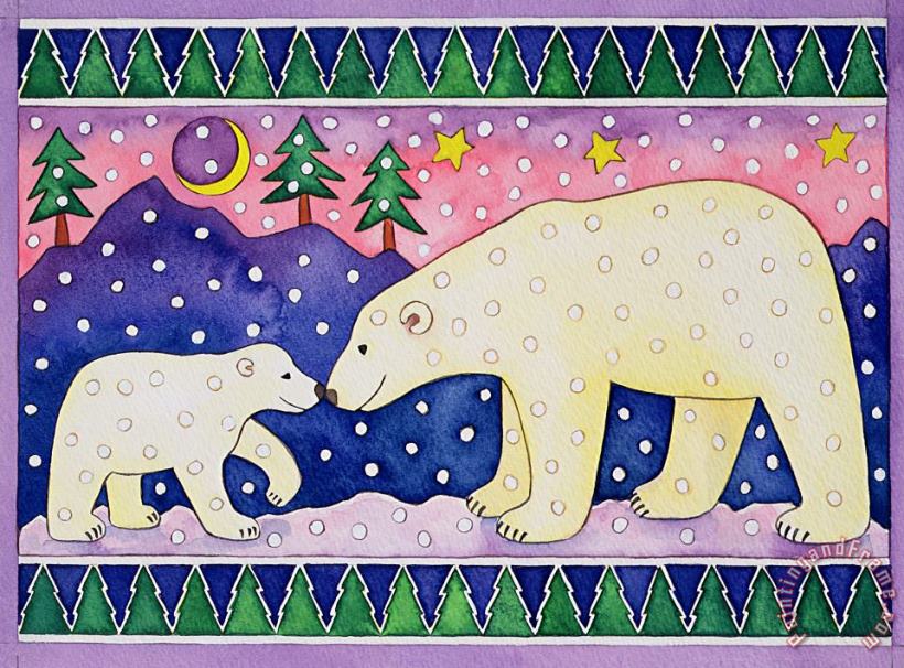 Cathy Baxter Polar Bears Art Print