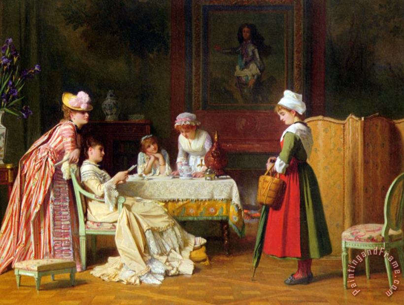 A Letter of Recommendation painting - Charles Baugniet A Letter of Recommendation Art Print