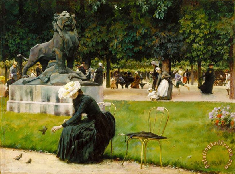 Charles Courtney Curran In The Luxembourg Garden Art Painting
