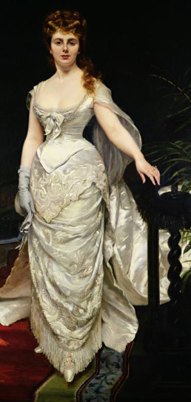Charles Emile Auguste Carolus Duran Portrait of Mademoiselle X Art Painting