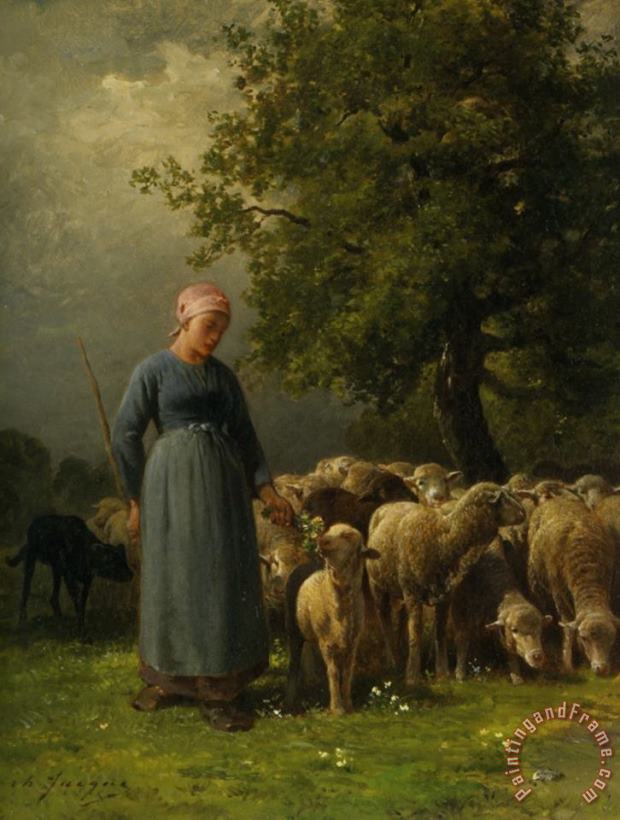 Charles Emile Jacque The Missing Flock Art Painting