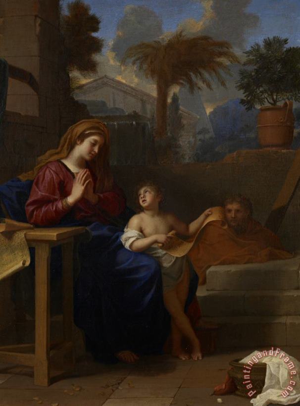 Charles Le Brun The Holy Family In Egypt Art Print