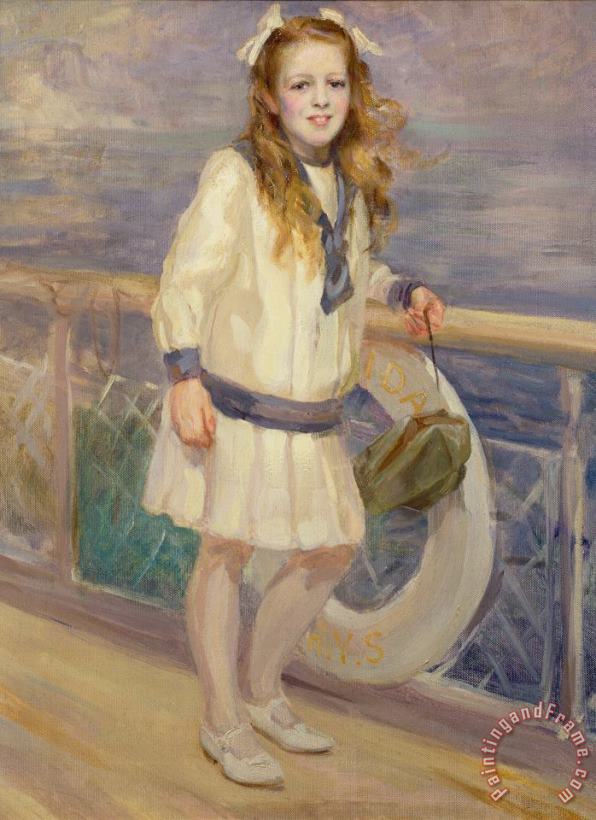 Charles Sims Girl in a Sailor Suit Art Print