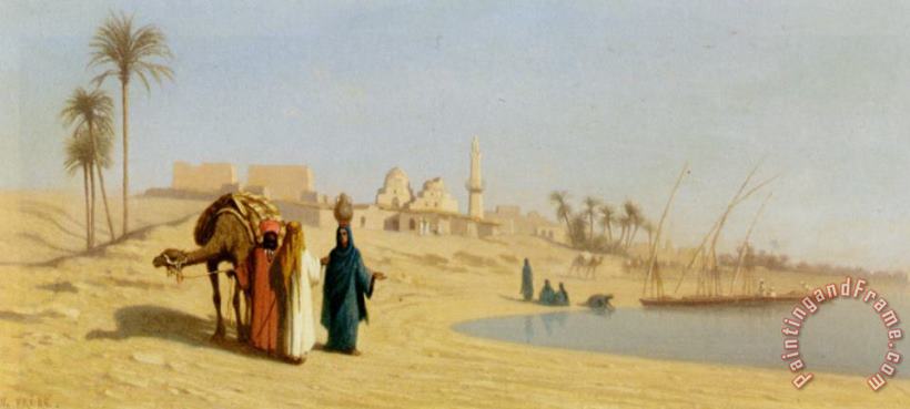 The Banks of The Nile painting - Charles Theodore Frere The Banks of The Nile Art Print