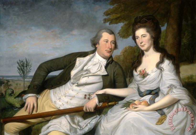 Benjamin And Eleanor Ridgely Laming painting - Charles Willson Peale Benjamin And Eleanor Ridgely Laming Art Print