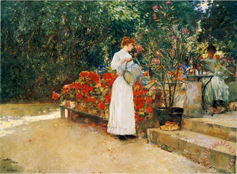 After Breakfast 1887 painting - Childe Hassam After Breakfast 1887 Art Print