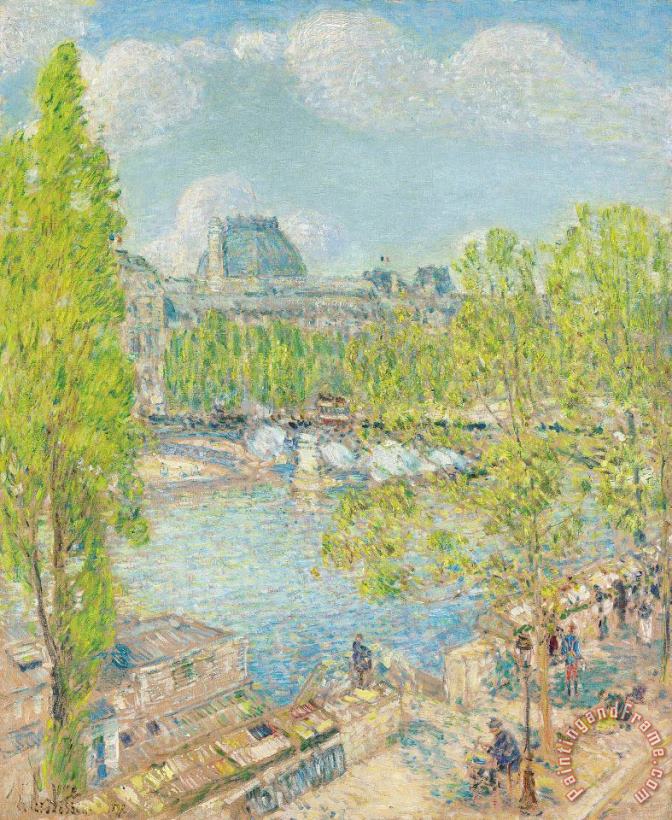 Childe Hassam April on the Quai Voltaire in Paris Art Print