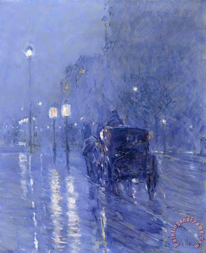 Childe Hassam Rainy Midnight Art Print