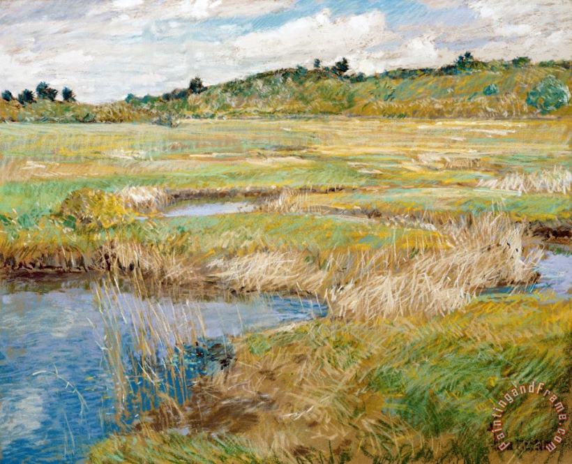 The Concord Meadow, Concord, Massachusetts painting - Childe Hassam The Concord Meadow, Concord, Massachusetts Art Print