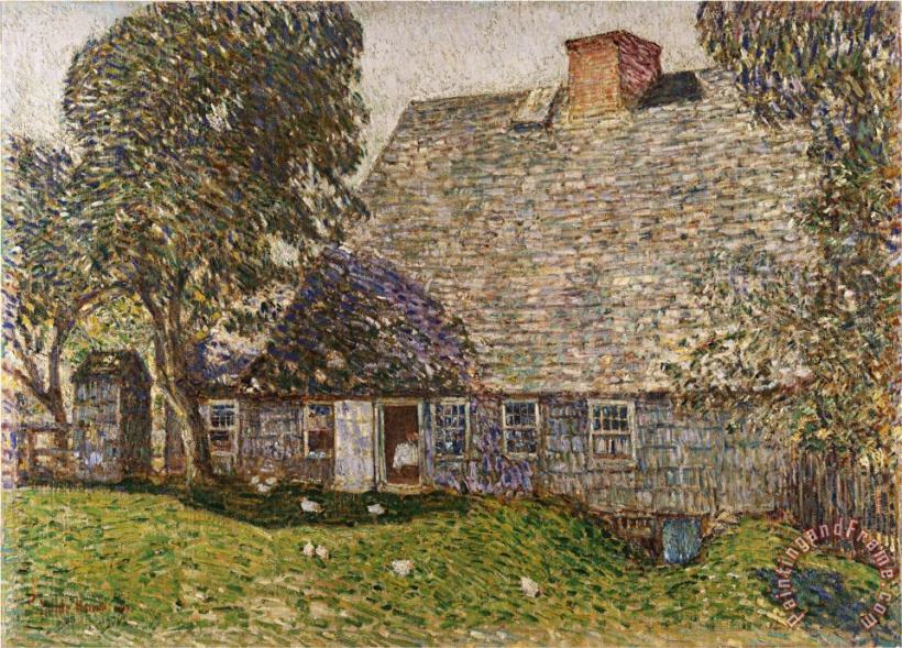 Childe Hassam The Old Mulford House Easthampton 1917 Art Painting