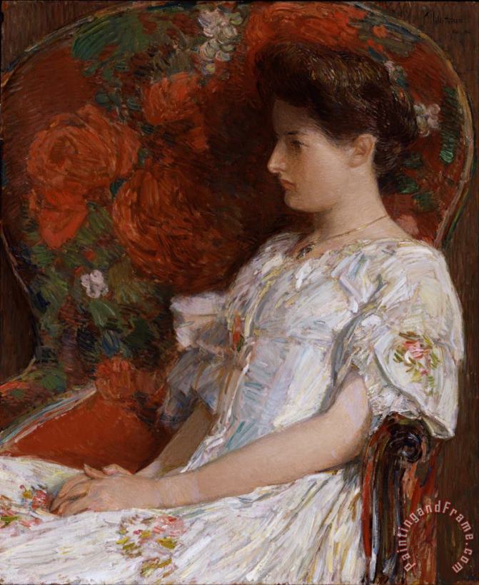 The Victorian Chair painting - Childe Hassam The Victorian Chair Art Print