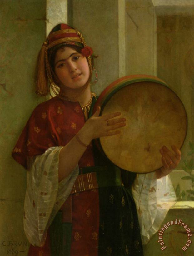 A Young Turkish Woman painting - Christen Brun A Young Turkish Woman Art Print