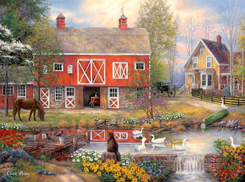 Chuck Pinson Reflections On Country Living Art Print