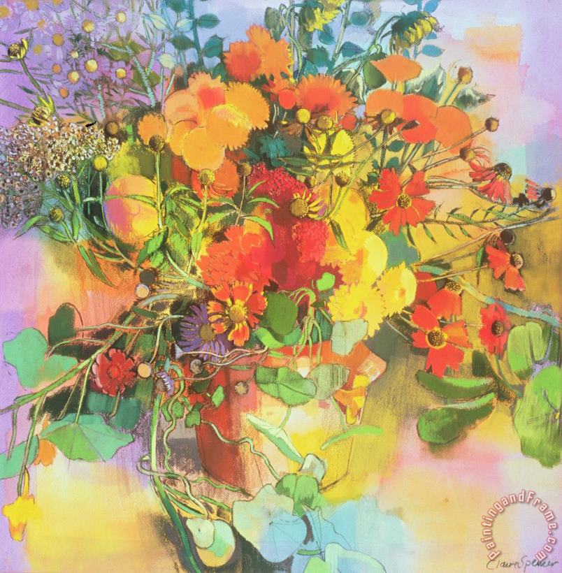 Claire Spencer Autumn Flowers Art Painting