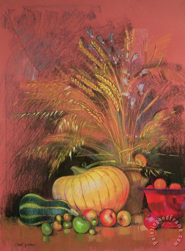 Autumn Harvest painting - Claire Spencer Autumn Harvest Art Print