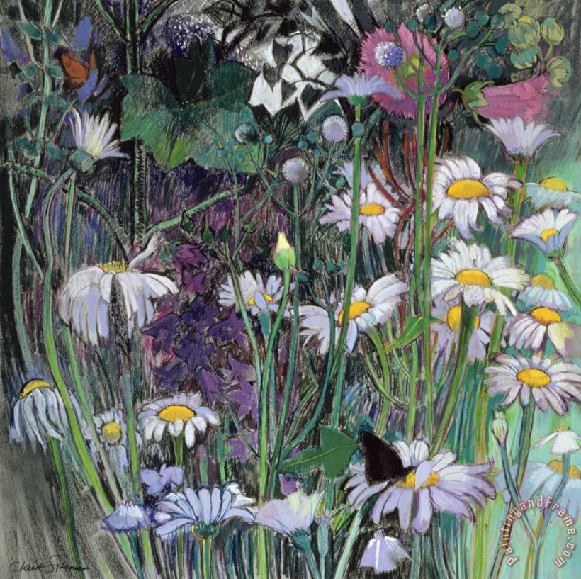 The White Garden painting - Claire Spencer The White Garden Art Print