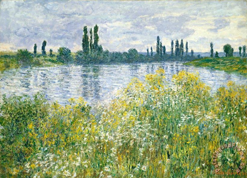 Claude Monet Banks Of The Seine Vetheuil Art Painting