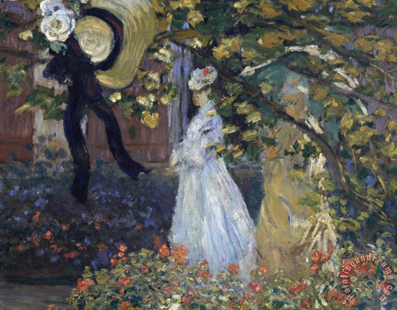 Claude Monet Breakfast In The Garden Art Painting