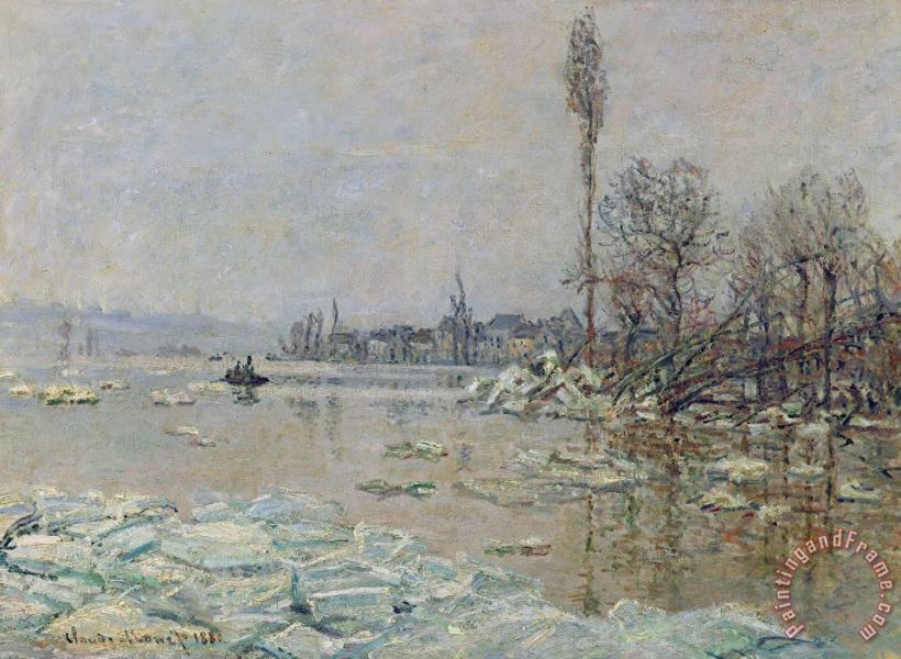 Claude Monet Breakup of Ice Art Painting