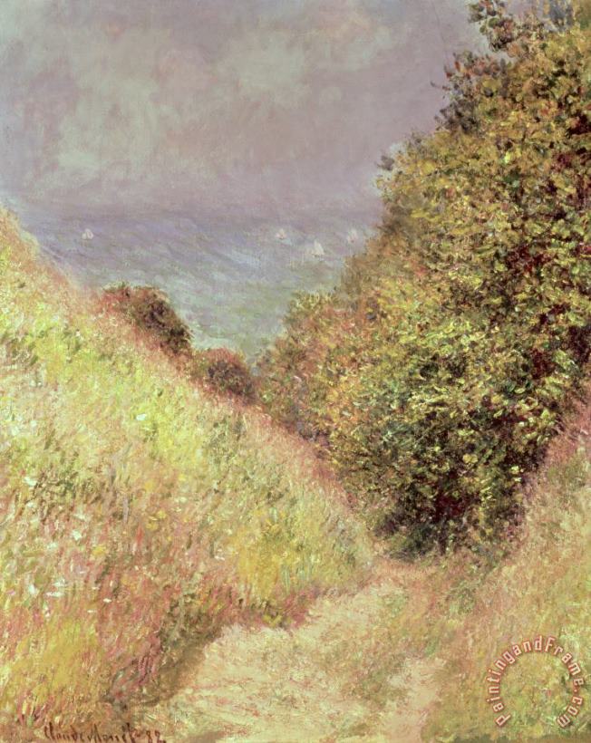Chemin de la Cavee Pourville painting - Claude Monet Chemin de la Cavee Pourville Art Print