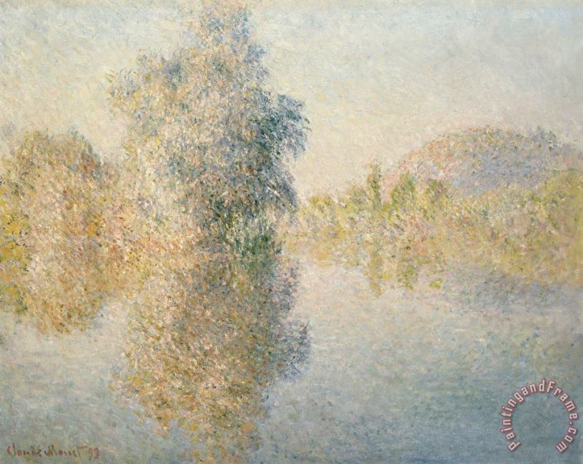 Claude Monet Early Morning on the Seine at Giverny Art Painting