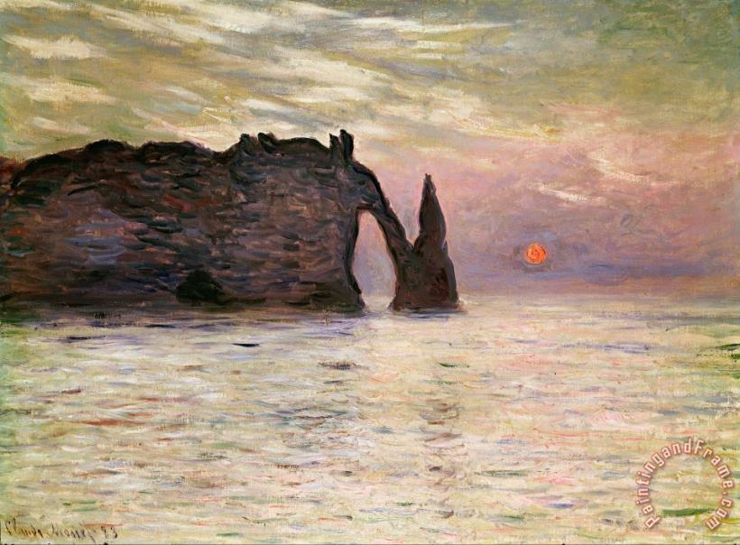 Claude Monet Falaise dEtretat Art Painting