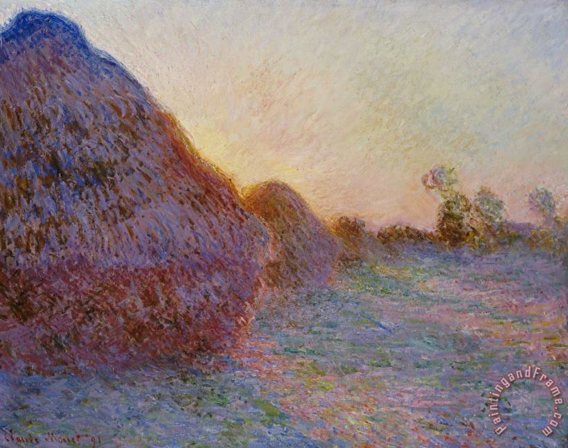 Claude Monet Haystacks Art Painting