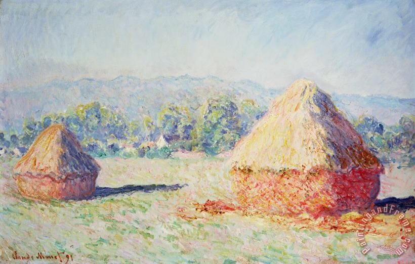 Claude Monet Haystacks in the Sun Art Print