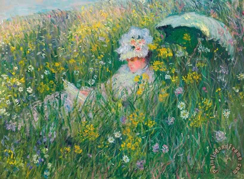 In the Meadow painting - Claude Monet In the Meadow Art Print