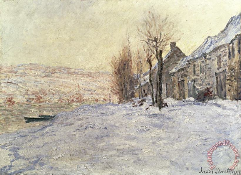 Claude Monet Lavacourt under Snow Art Print