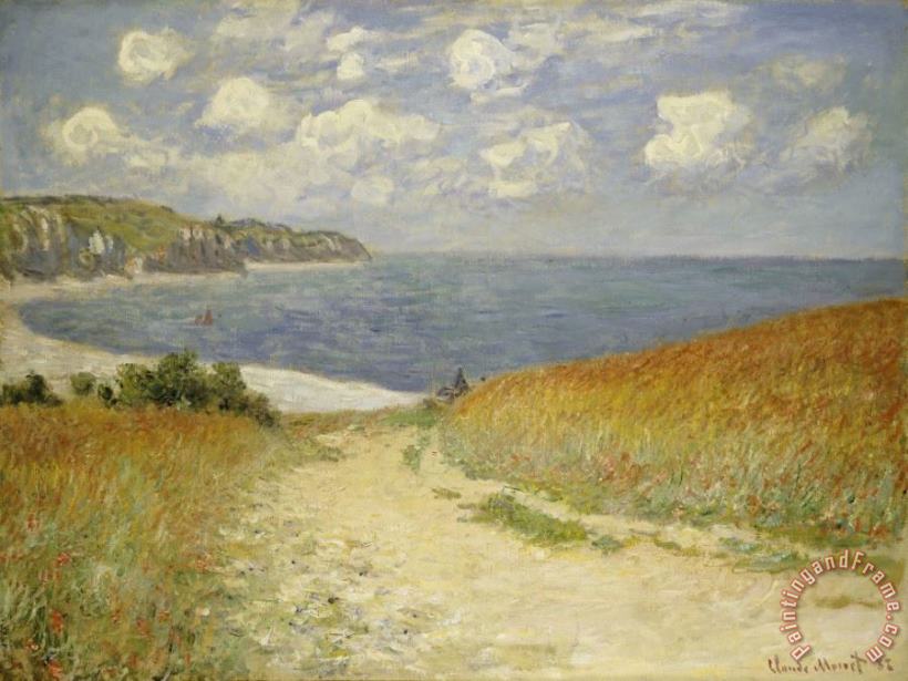 Claude Monet Path in the Wheat at Pourville Art Painting
