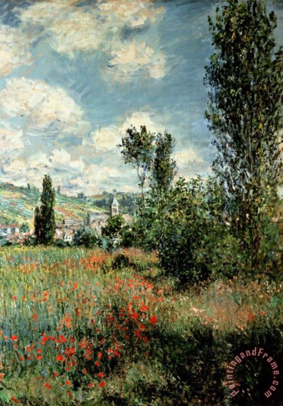 Claude Monet Path through the Poppies Art Print