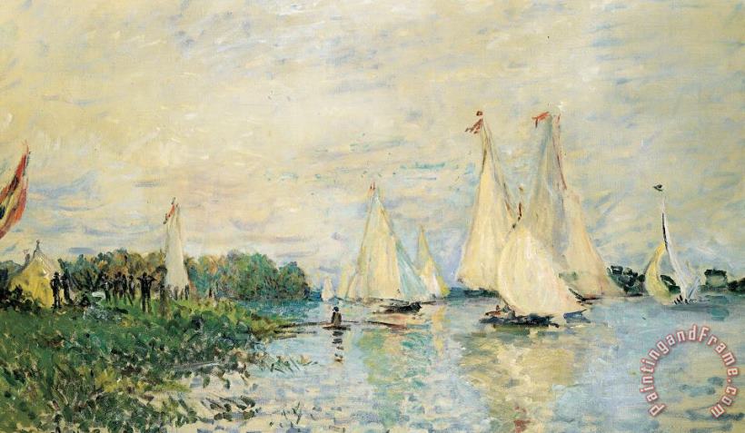 Regatta At Argenteuil painting - Claude Monet Regatta At Argenteuil Art Print