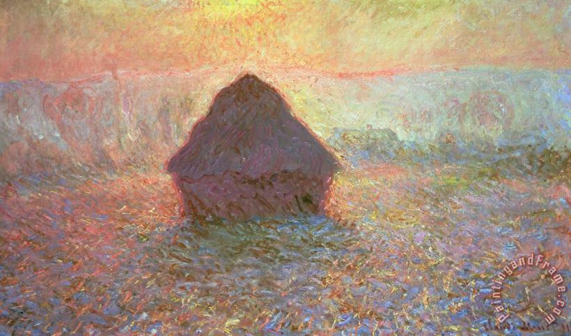Claude Monet Sun in the Mist Art Painting