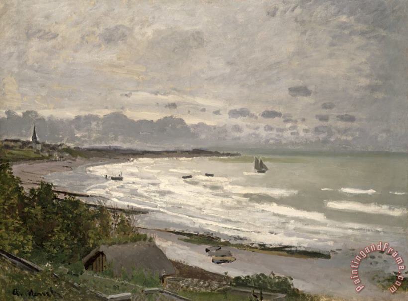 Claude Monet The Beach at Sainte Adresse Art Print