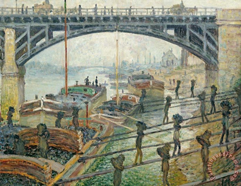 Claude Monet The Coal Workers Art Print