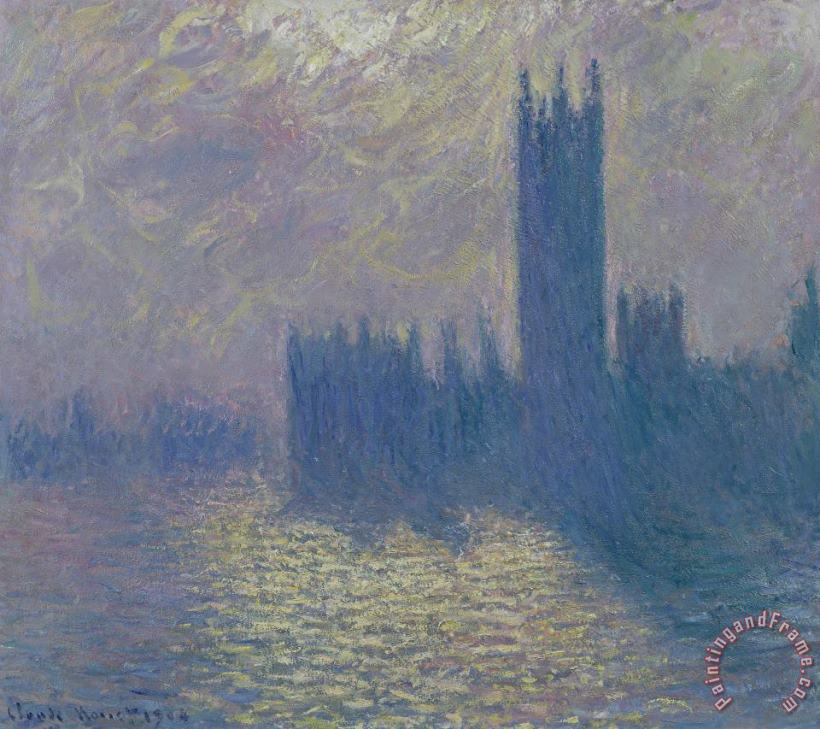 The Houses of Parliament Stormy Sky painting - Claude Monet The Houses of Parliament Stormy Sky Art Print