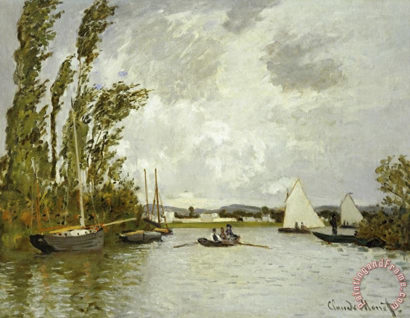 Claude Monet The Little Branch of the Seine at Argenteuil Art Painting