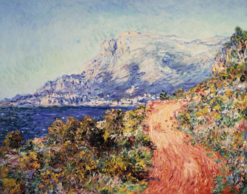 Claude Monet The Red Road near Menton Art Print
