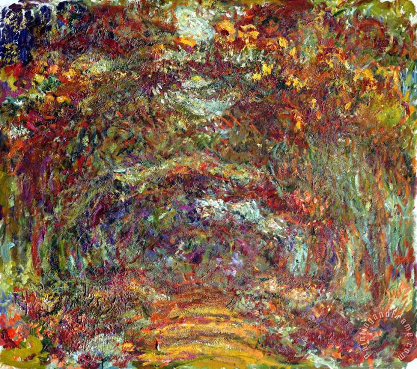 The Rose Path Giverny painting - Claude Monet The Rose Path Giverny Art Print The Rose Path Giverny painting - Claude Monet The Rose Path Giverny Art Print
