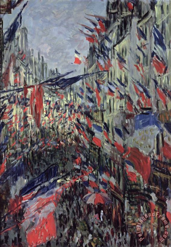 Claude Monet The Rue Saint Denis Art Painting