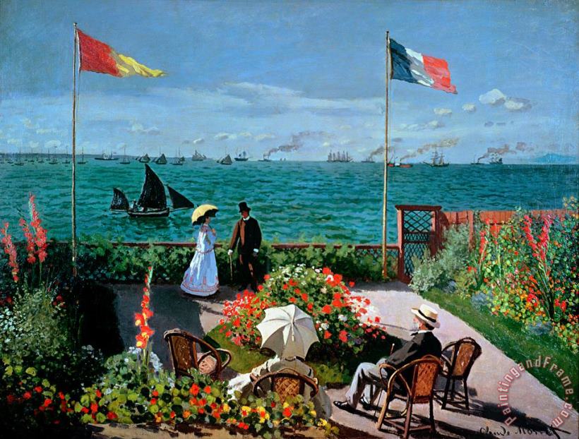 The Terrace at Sainte Adresse painting - Claude Monet The Terrace at Sainte Adresse Art Print