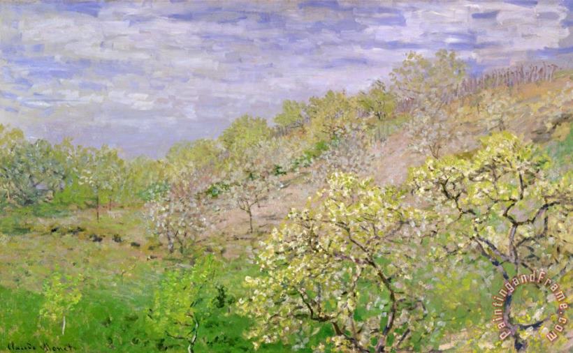 Claude Monet Trees in Blossom Art Painting
