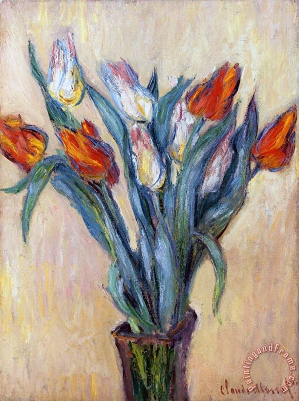 Tulips painting - Claude Monet Tulips Art Print