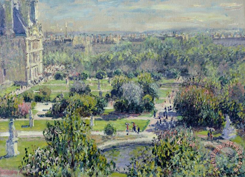 View of the Tuileries Gardens painting - Claude Monet View of the Tuileries Gardens Art Print