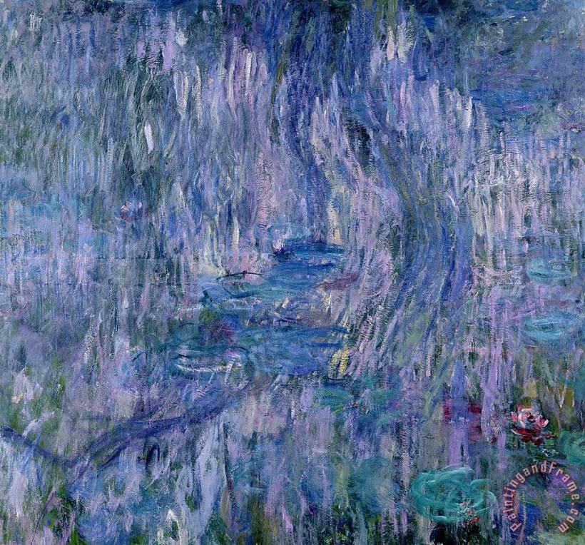 Claude Monet Waterlilies And Reflections Of A Willow Tree Art Painting