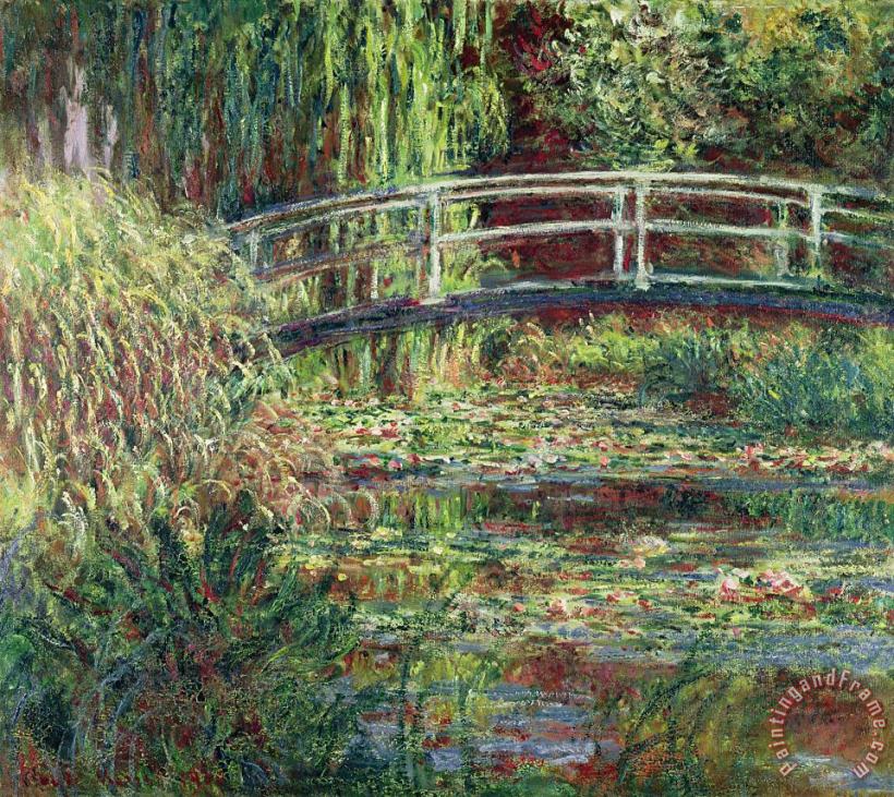 Waterlily Pond painting - Claude Monet Waterlily Pond Art Print