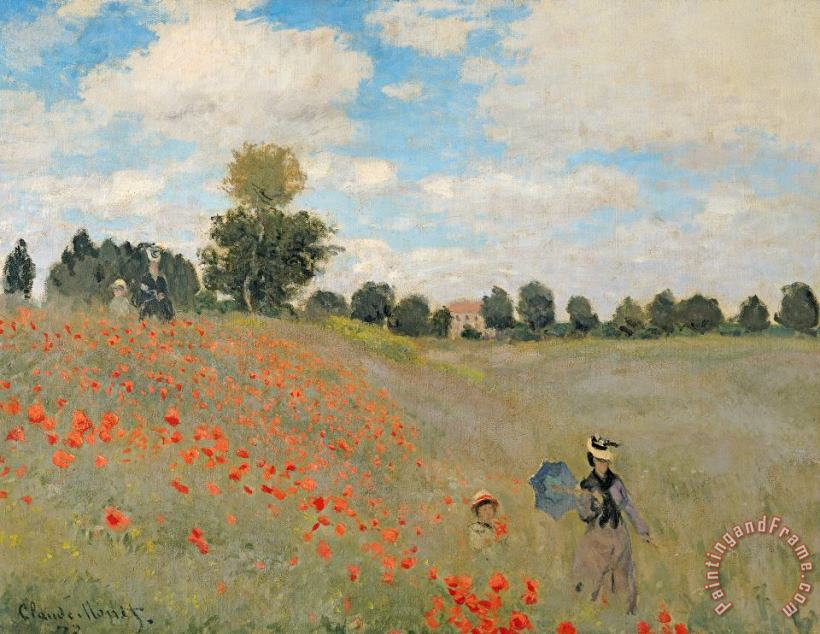 Wild Poppies near Argenteuil painting - Claude Monet Wild Poppies near Argenteuil Art Print