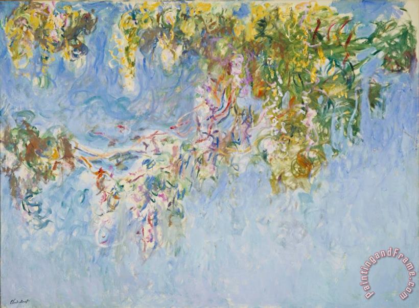 Wisteria painting - Claude Monet Wisteria Art Print